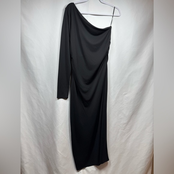 J.Crew One Shoulder In Jersey Crepe Black L - Picture 4 of 11